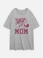 Disney Minnie Mouse Game Day Mom Womens Oversized T-Shirt
