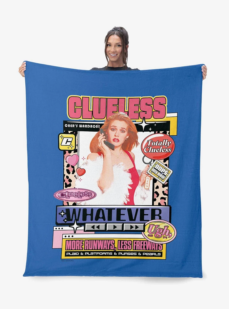 Clueless More Runways Silk Touch Sherpa Throw Blanket