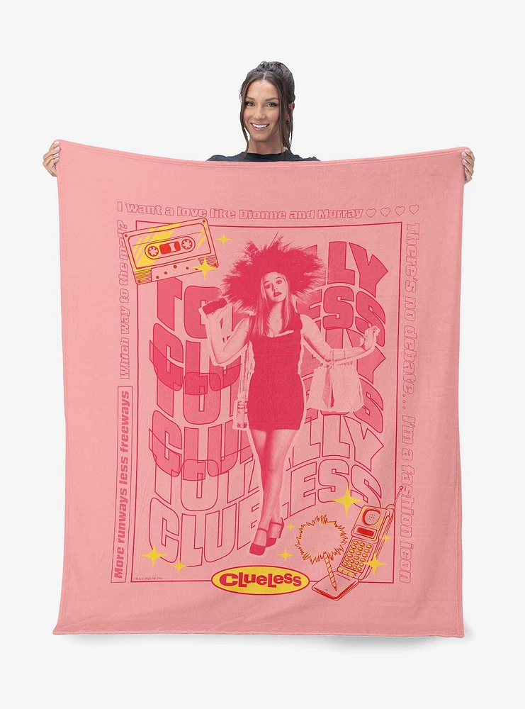 Clueless Totally Clueless Silk Touch Sherpa Throw Blanket