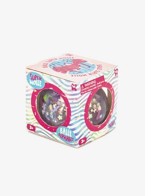 Super Squidge Ball Alphabet Glitter Stress Toy