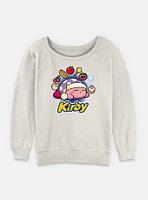 Nintendo Kirby Food Dreams Womens Slouchy Sweatshirt