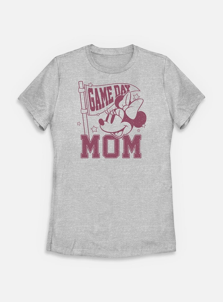 Disney Minnie Mouse Game Day Mom Womens T-Shirt