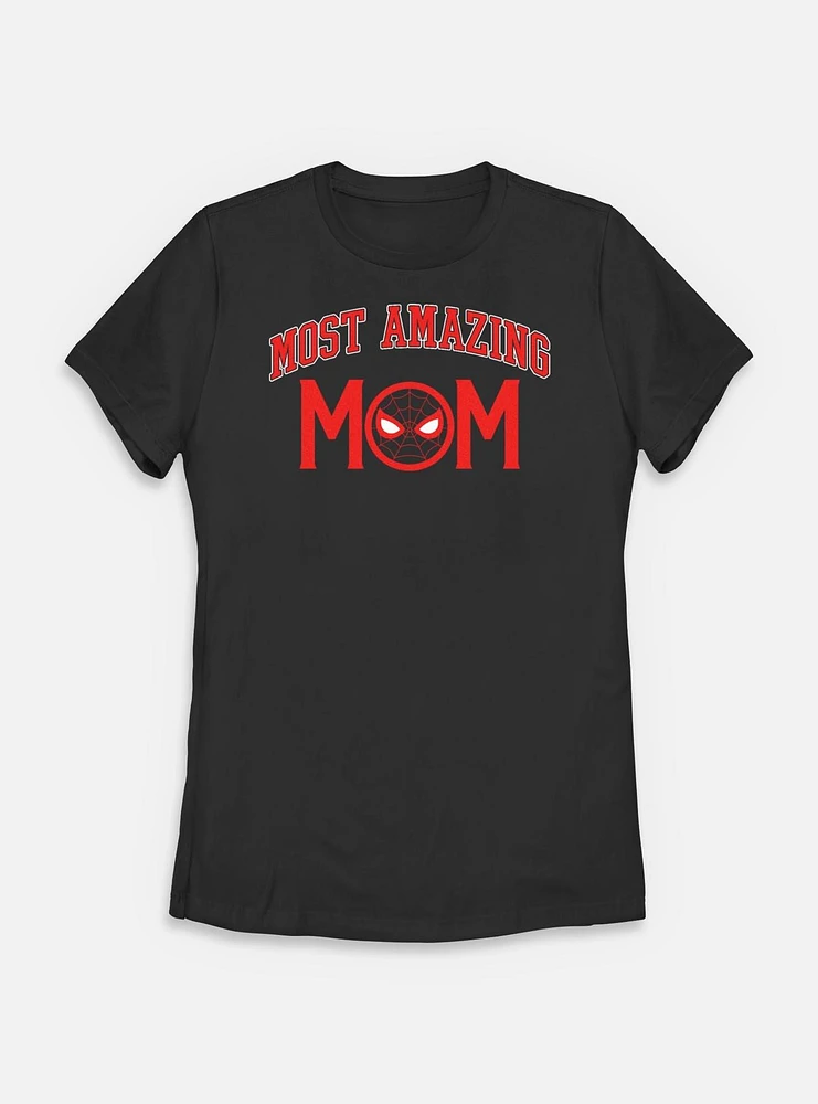 Marvel Spider-Man Most Amazing Collegiate Mom Womens T-Shirt