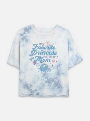 Disney Princesses My Favorite Princess Calls Me Mom Tie-Dye Womens Crop T-Shirt