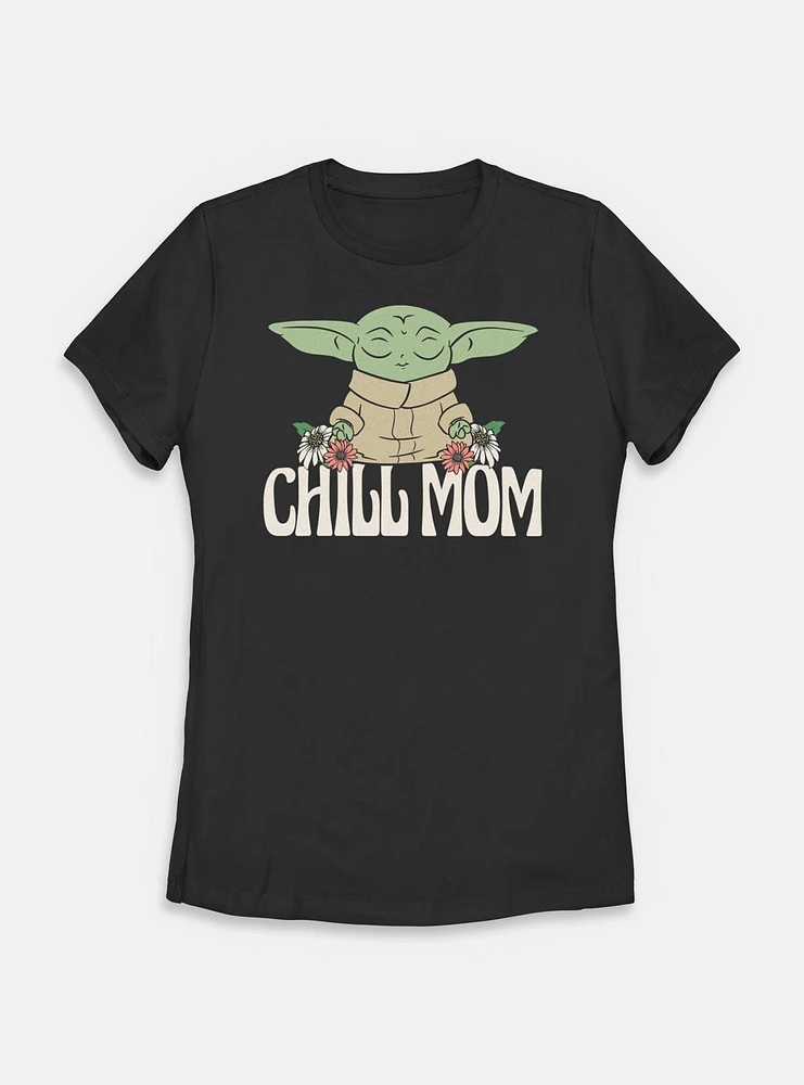 Star Wars The Mandalorian Chill Mom Womens T-Shirt