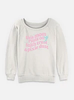 Disney Tinker Bell Mom Dust Womens Slouchy Sweatshirt