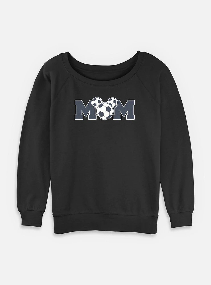 Disney Mickey Mouse Soccer Mom Womens Slouchy Sweatshirt