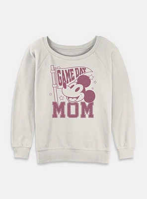 Disney Mickey Mouse Game Day Mom Womens Slouchy Sweatshirt