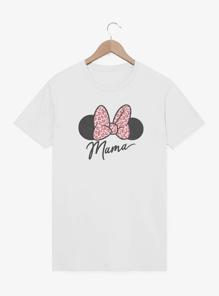 Disney Minnie Mouse Mama Leopard Bow T-Shirt