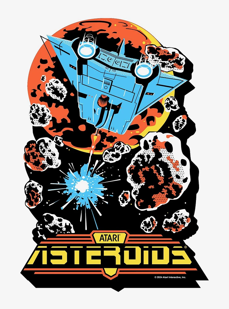 Atari Asteroids Pop Art Logo Chunky Magnet