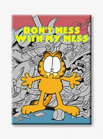 Garfield Don't Mess With My Mess Flat Magnet