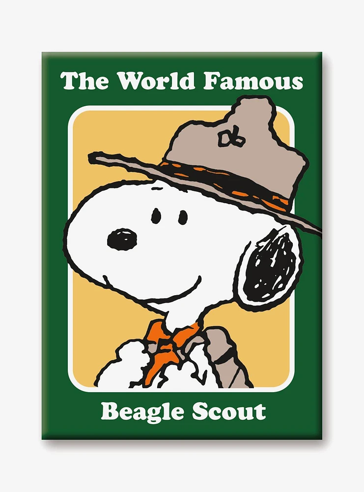 Peanuts Snoopy World Famous Beagle Scout Flat Magnet