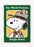 Peanuts Snoopy World Famous Beagle Scout Flat Magnet