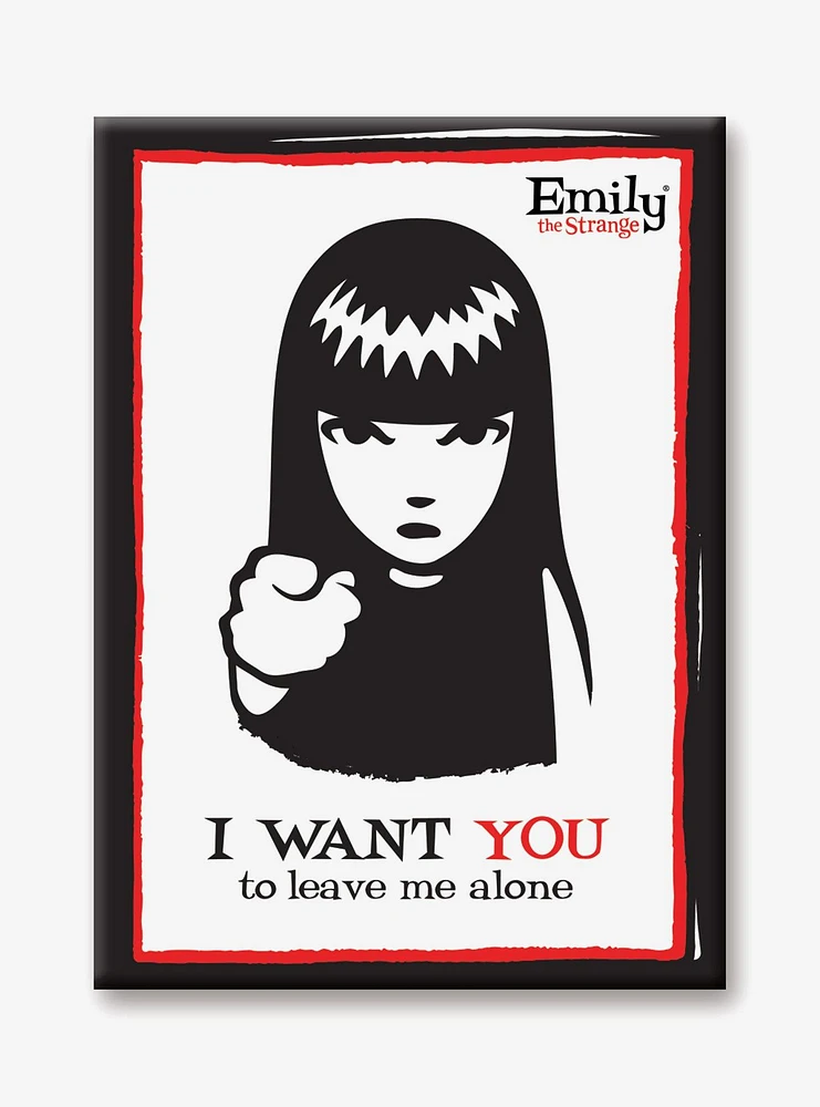 Emily the Strange Leave Me Alone Flat Magnet