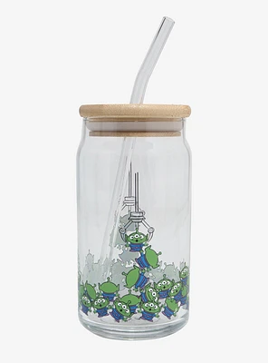Disney Pixar Toy Story Aliens The Claw Glass Cup with Straw