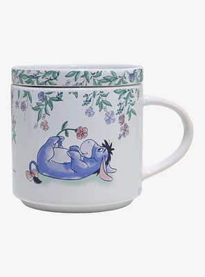 Disney Winnie the Pooh Eeyore Floral Mug with Lid