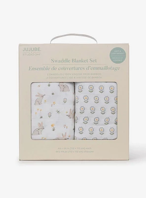 JuJuBe 2-Pack Square Swaddle Blanket Set