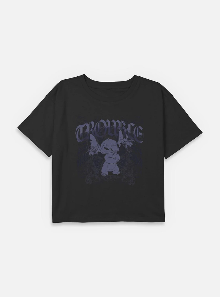 Disney Lilo & Stitch Total Trouble Youth Girls Boxy T-Shirt BoxLunch Web Exclusive