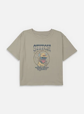 Disney Lilo & Stitch Rough Ready Rodeo Youth Girls Boxy T-Shirt BoxLunch Web Exclusive