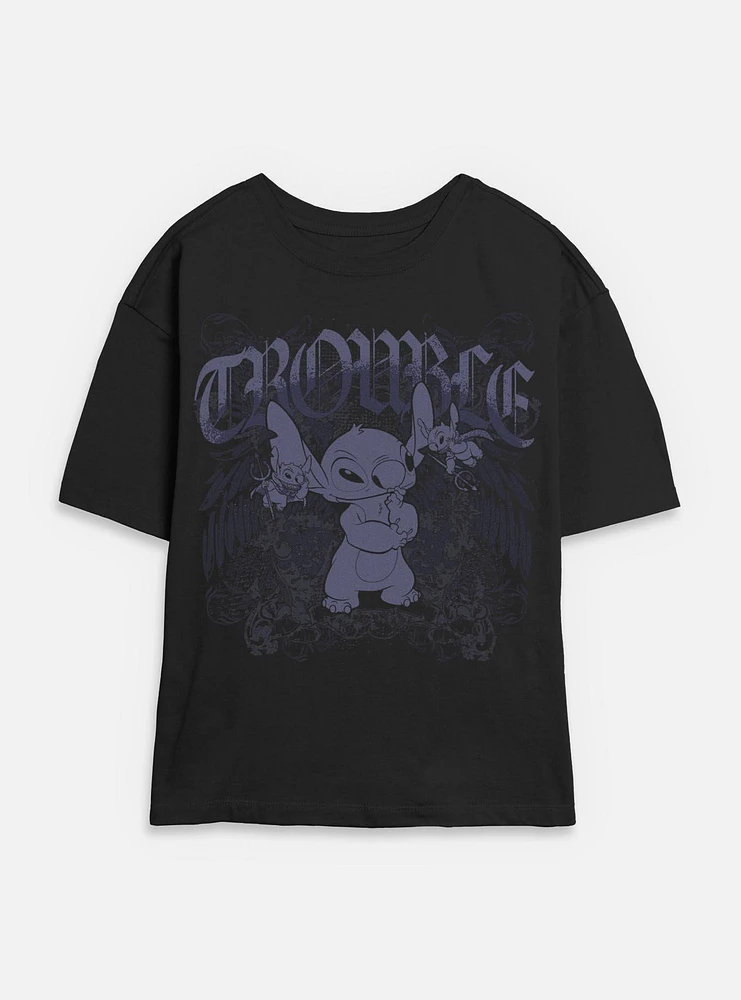 Disney Lilo & Stitch Total Trouble Womens Skimmer T-Shirt BoxLunch Web Exclusive