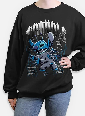 Disney Lilo & Stitch Cosmic Trouble Womens Oversized Sweatshirt BoxLunch Web Exclusive