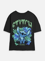 Disney Lilo & Stitch Dark Floral Womens Skimmer T-Shirt BoxLunch Web Exclusive