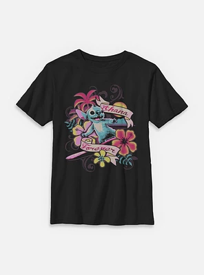 Disney Lilo & Stitch Surf Ohana Forever Youth T-Shirt BoxLunch Web Exclusive