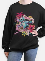 Disney Lilo & Stitch Surf Ohana Forever Womens Oversized Sweatshirt BoxLunch Web Exclusive