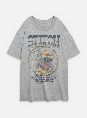 Disney Lilo & Stitch Rough Ready Rodeo Womens Oversized T-Shirt BoxLunch Web Exclusive
