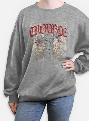 Disney Lilo & Stitch Total Trouble Womens Oversized Sweatshirt BoxLunch Web Exclusive