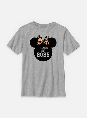 Disney Minnie Mouse Leopard Bow 2025 Youth T-Shirt