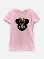 Disney Minnie Mouse Leopard Bow 2025 Youth Girls T-Shirt