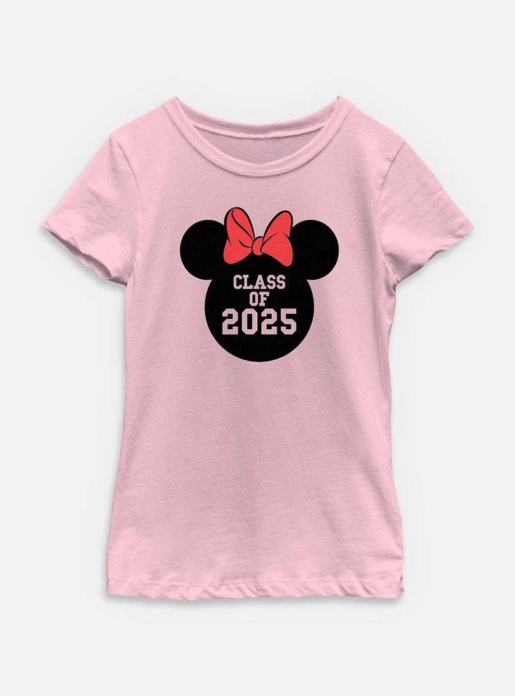 Disney Minnie Mouse Class Of 2025 Youth Girls T-Shirt