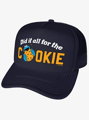 Sesame Street Cookie Monster Did It All For The Cookies Foam Trucker Hat