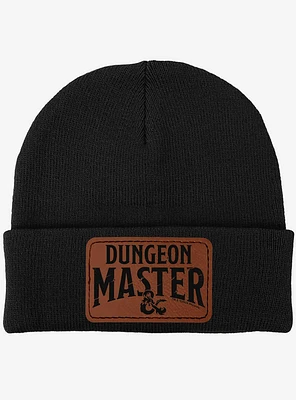 Dungeons & Dragons Dungeon Master Lower Arch Leather Patch Knit Beanie