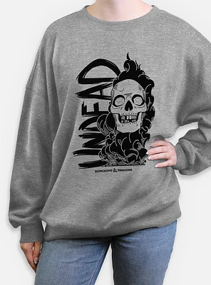 Dungeons & Dragons Undead Skull Womens Oversized Sweatshirt