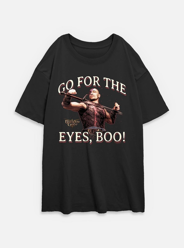 Dungeons & Dragons Go For The Eyes Womens Oversized T-Shirt