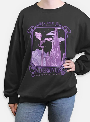 Dungeons & Dragons Seek Magic Neverwinter Womens Oversized Sweatshirt