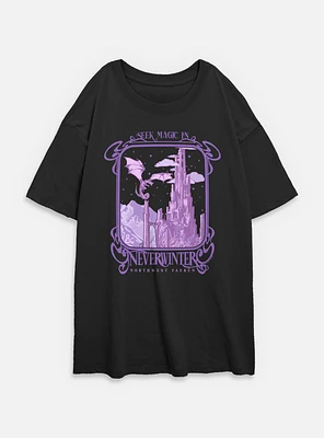 Dungeons & Dragons Seek Magic Neverwinter Womens Oversized T-Shirt