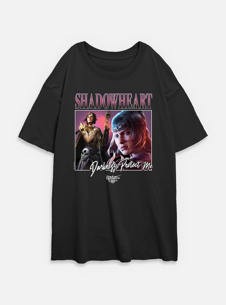 Dungeons & Dragons Shadowheart Darkness Protect Me Womens Oversized T-Shirt