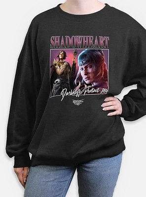 Dungeons & Dragons Shadowheart Darkness Protect Me Womens Oversized Sweatshirt