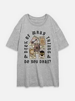 Dungeons & Dragons Do You Dare Deck Womens Oversized T-Shirt