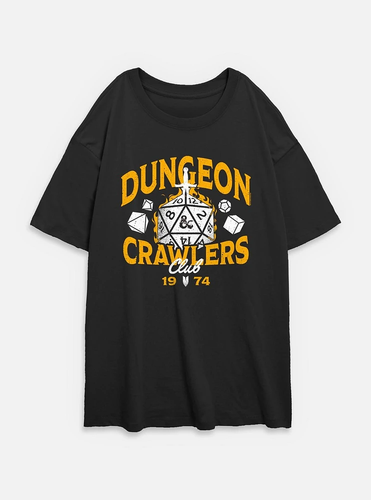 Dungeons & Dragons Dungeon Crawlers Club Womens Oversized T-Shirt