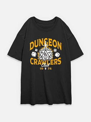 Dungeons & Dragons Dungeon Crawlers Club Womens Oversized T-Shirt