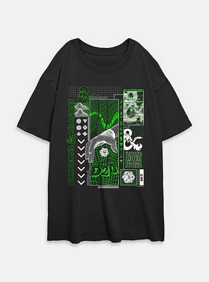 Dungeons & Dragons Trippy D20 Womens Oversized T-Shirt