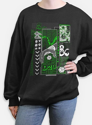 Dungeons & Dragons Trippy D20 Womens Oversized Sweatshirt