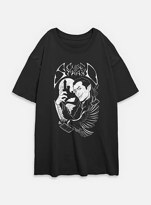 Dungeons & Dragons Death Metal Clash Of Strahd Womens Oversized T-Shirt