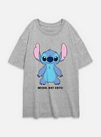 Disney Lilo & Stitch Weird But Cute Womens Oversized T-Shirt