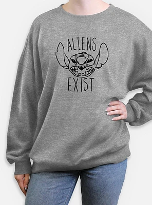 Disney Lilo & Stitch Aliens Exist Womens Oversized Sweatshirt