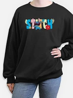 Disney Lilo & Stitch Tropic Shades Name Womens Oversized Sweatshirt